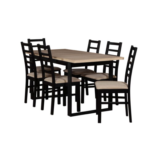 Zestaw stół i krzesła | ST-9a , 6xK6