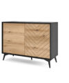 Komoda DIAMOND K104 | Dąb Evoke Czarny