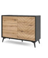 Komoda DIAMOND KSZ104 | Dąb Evoke Czarny