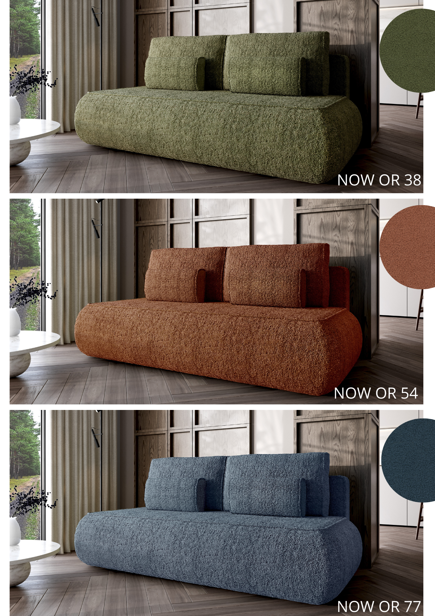 sofa bez boków