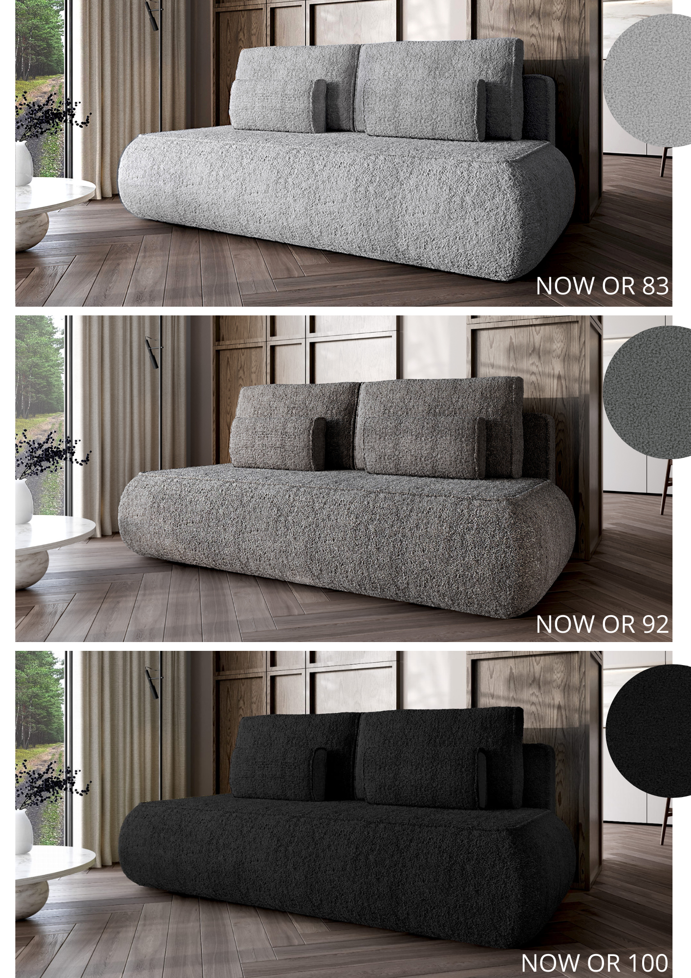 sofa bez boków