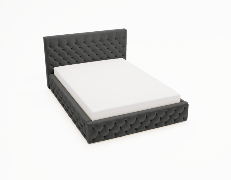 łóżko w stylu chesterfield
