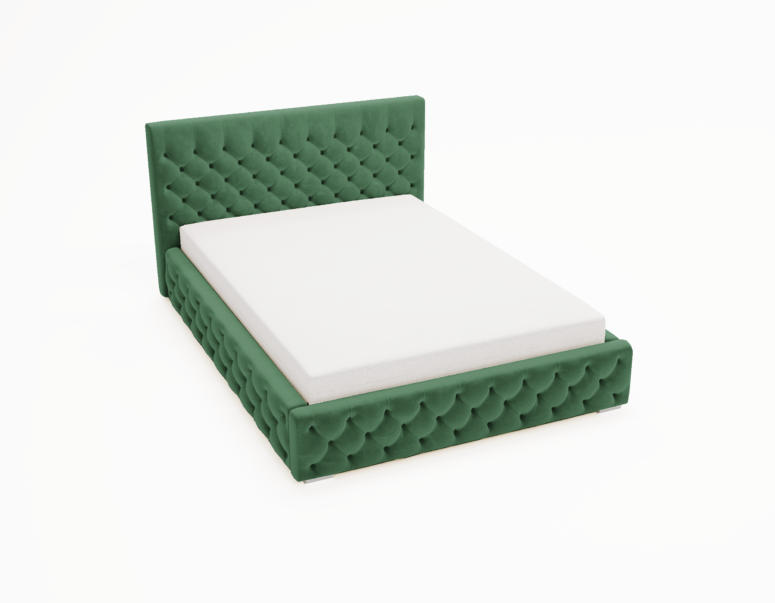 łóżko w stylu chesterfield