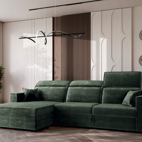 Narożnik Armani z regulowanymi zagłówkami | 270 cm