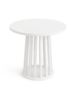 Biały stół z geometrycznym designem