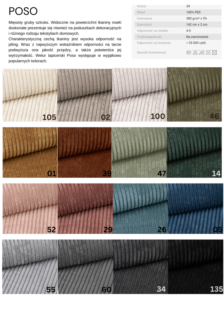 narożnik sztruksowy z funkcją spania